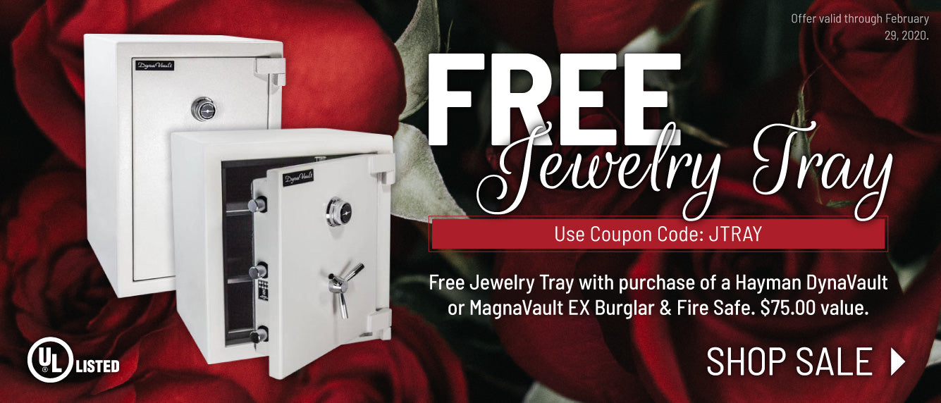 Buy a Hayman DV or MVEX Burglar & Fire Safe - Get a FREE Jewelry Tray