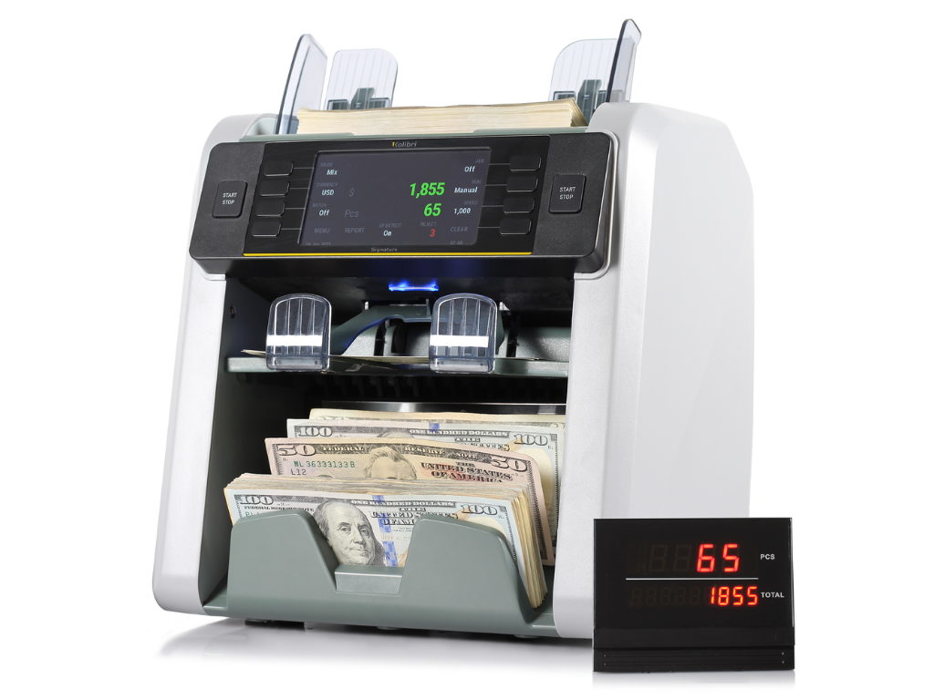 Kolibri B-SGN Signature 2-Pocket Mixed Bill Counter, Sorter &amp; Reader