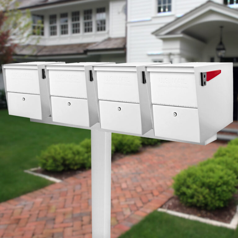 Mail Boss 4 Mailbox Spreader Bar White