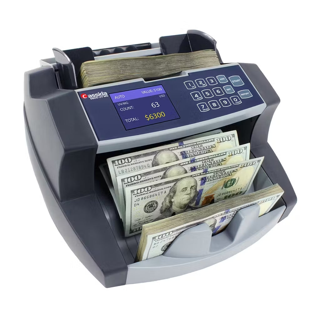 Cassida 6600 UV Business Grade Bill Counter with ValuCount with Cash