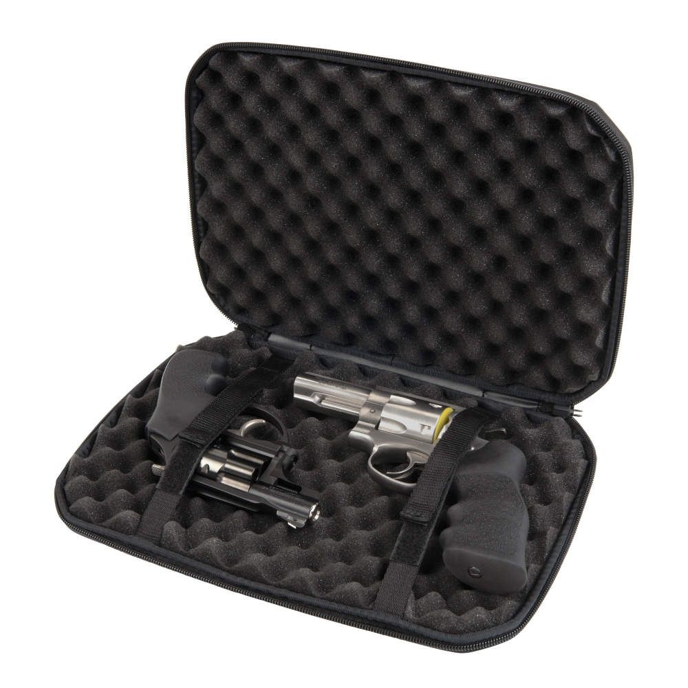 Allen 82-12 EXO Molded Handgun Case Black 12&quot; Open with Two Revolvers