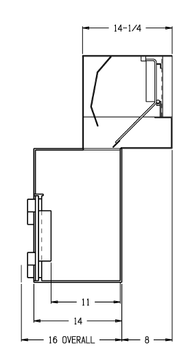 AMSEC 066795-00 Gooseneck Through The Wall Depository Safe - 36&quot; High