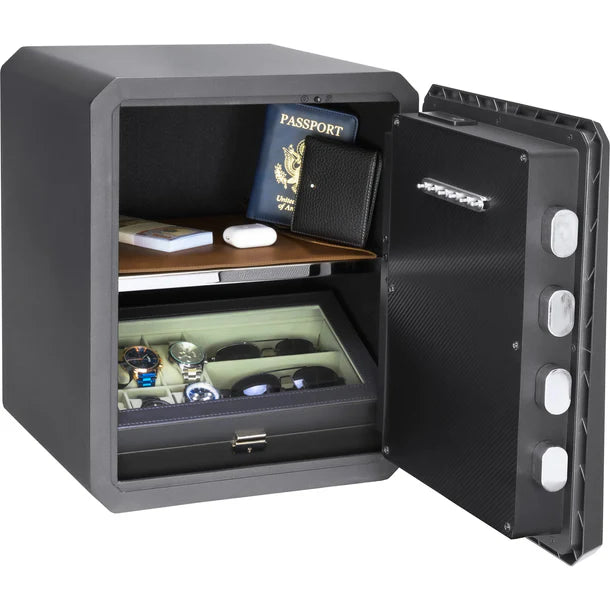 Barska AX13936 Obsidian 9-User Touchscreen Biometric Keypad Security Safe Door Open