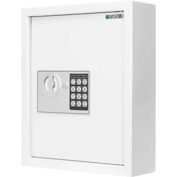 Barska AX13964 40 Capacity Fixed Position Key Cabinet with Digital Keypad Angled