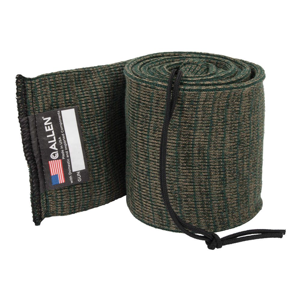 Allen 133 Knit Gun Sock for Rifle/Shotguns Heather Green 52&quot; Rolled Up