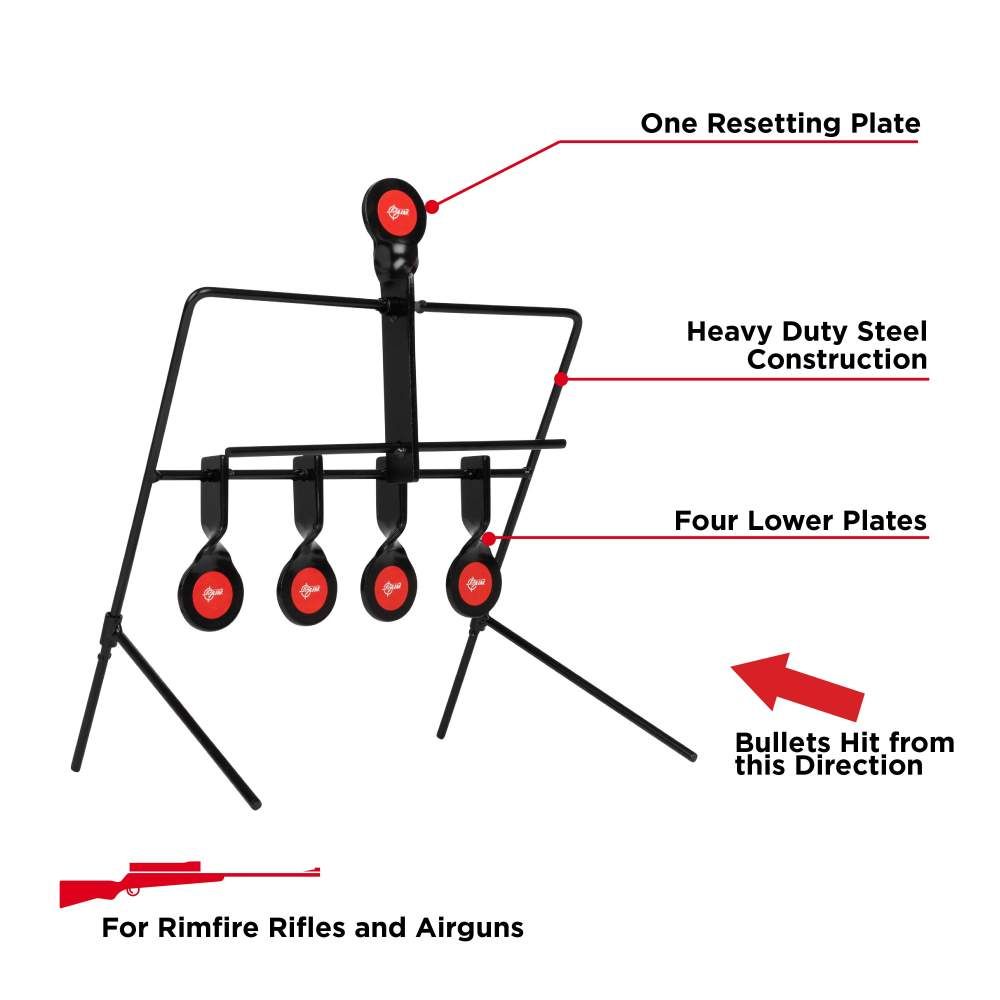 Allen 15285 EZ Aim Five Spinner Target System Rimfire .22 Cal Specs