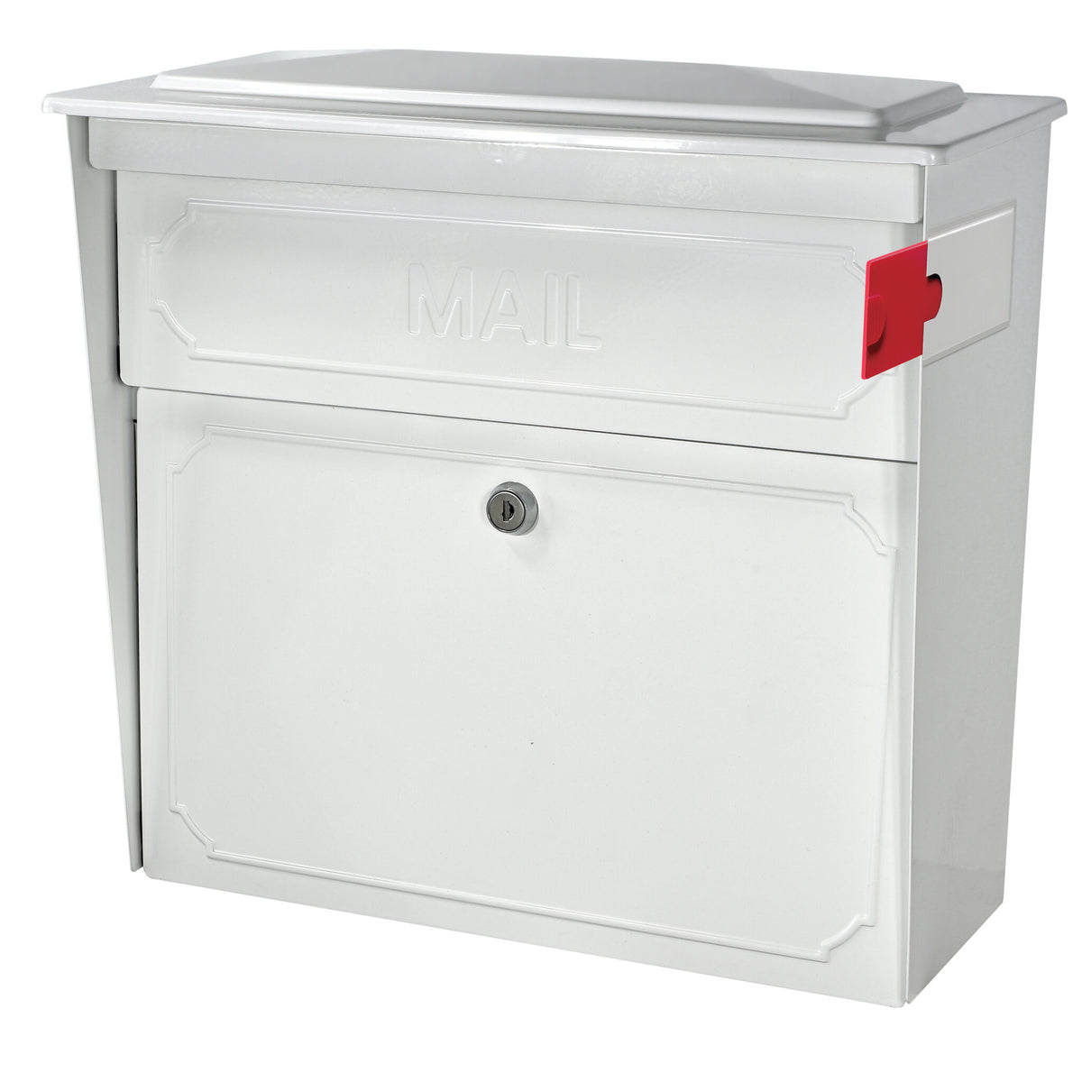 Mail Boss Townhouse Locking Wall Mount Mailbox Alpine White