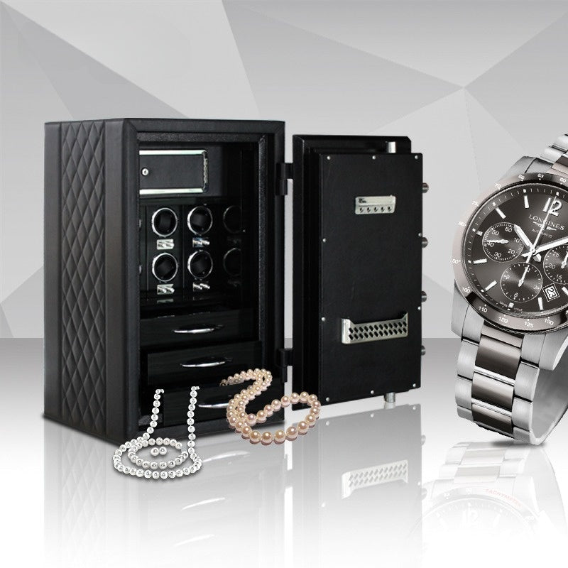 JB Watch Winder & Jewelry Safe Fireproof with Watch & Jewelry