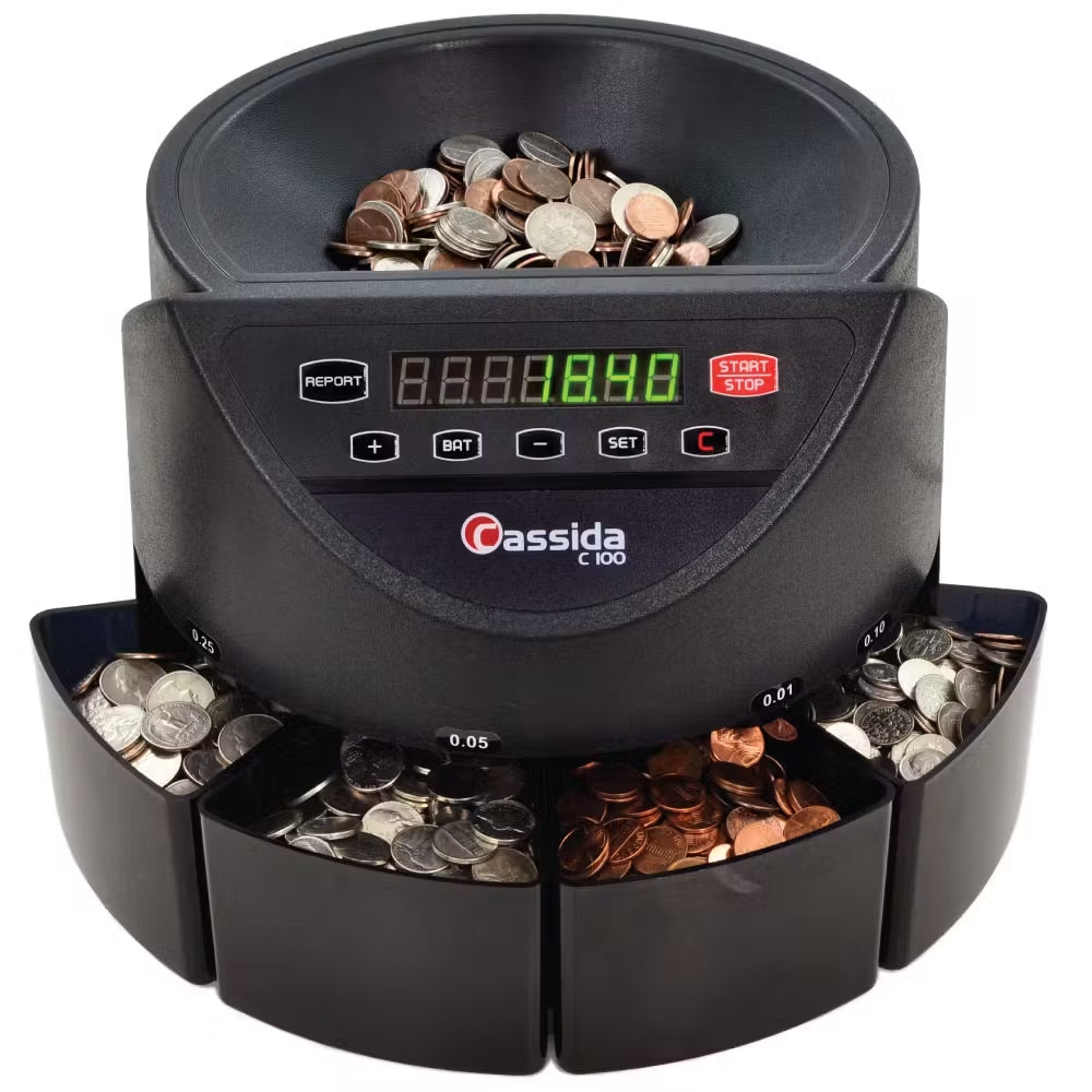 Cassida C100 Electronic Coin Counter and Sorter