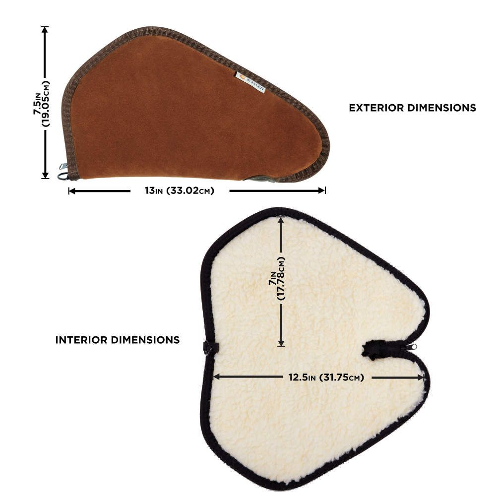 Allen 86-13 Suede Handgun Case 13&quot; Dimensions