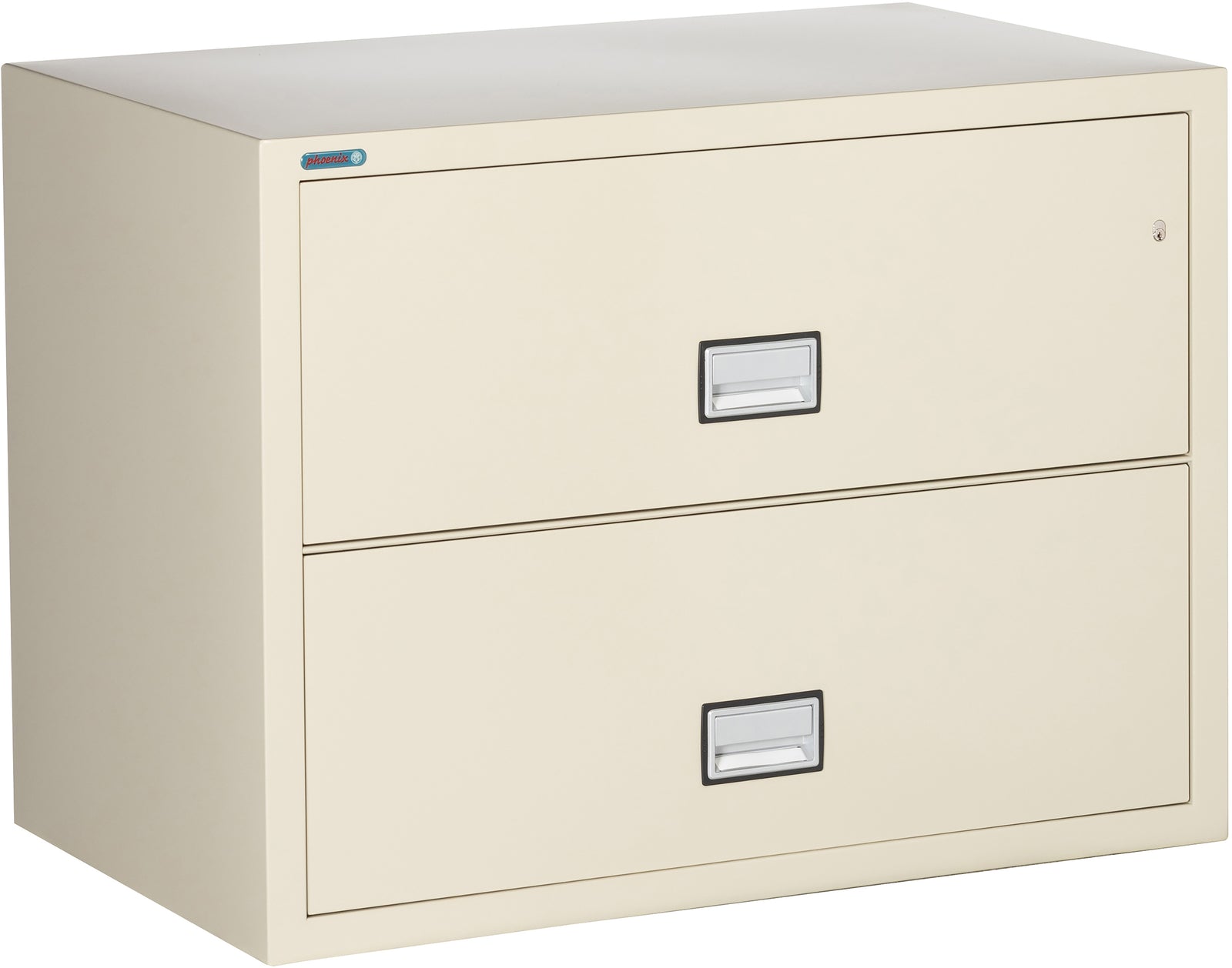 Phoenix Safe LAT2W38 38" 2 Drawer Lateral Size Fire File Cabinet Putty