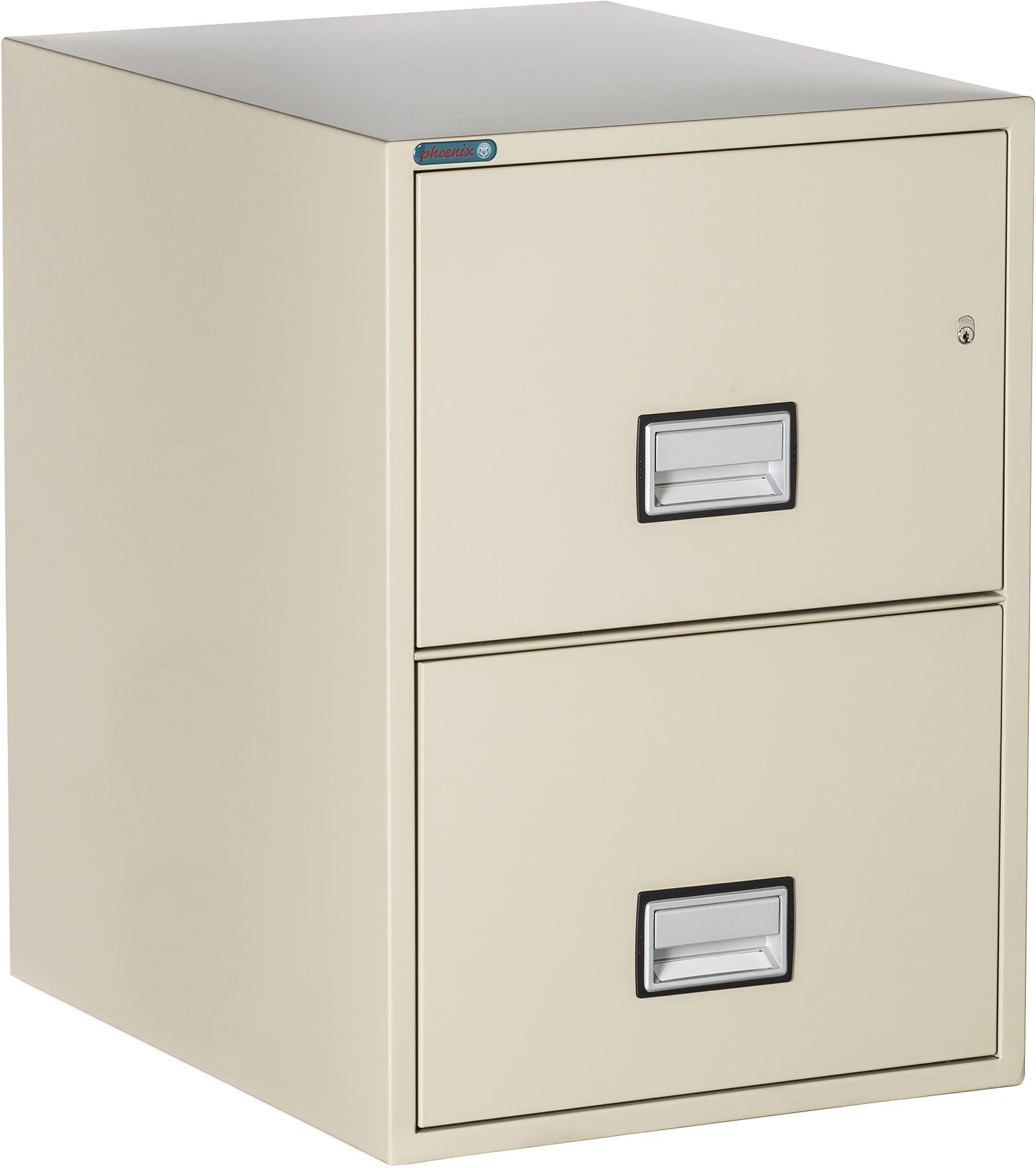 Phoenix Safe LGL2W25 25 inch 2 Drawer Legal Size Fire File Cabinet Putty