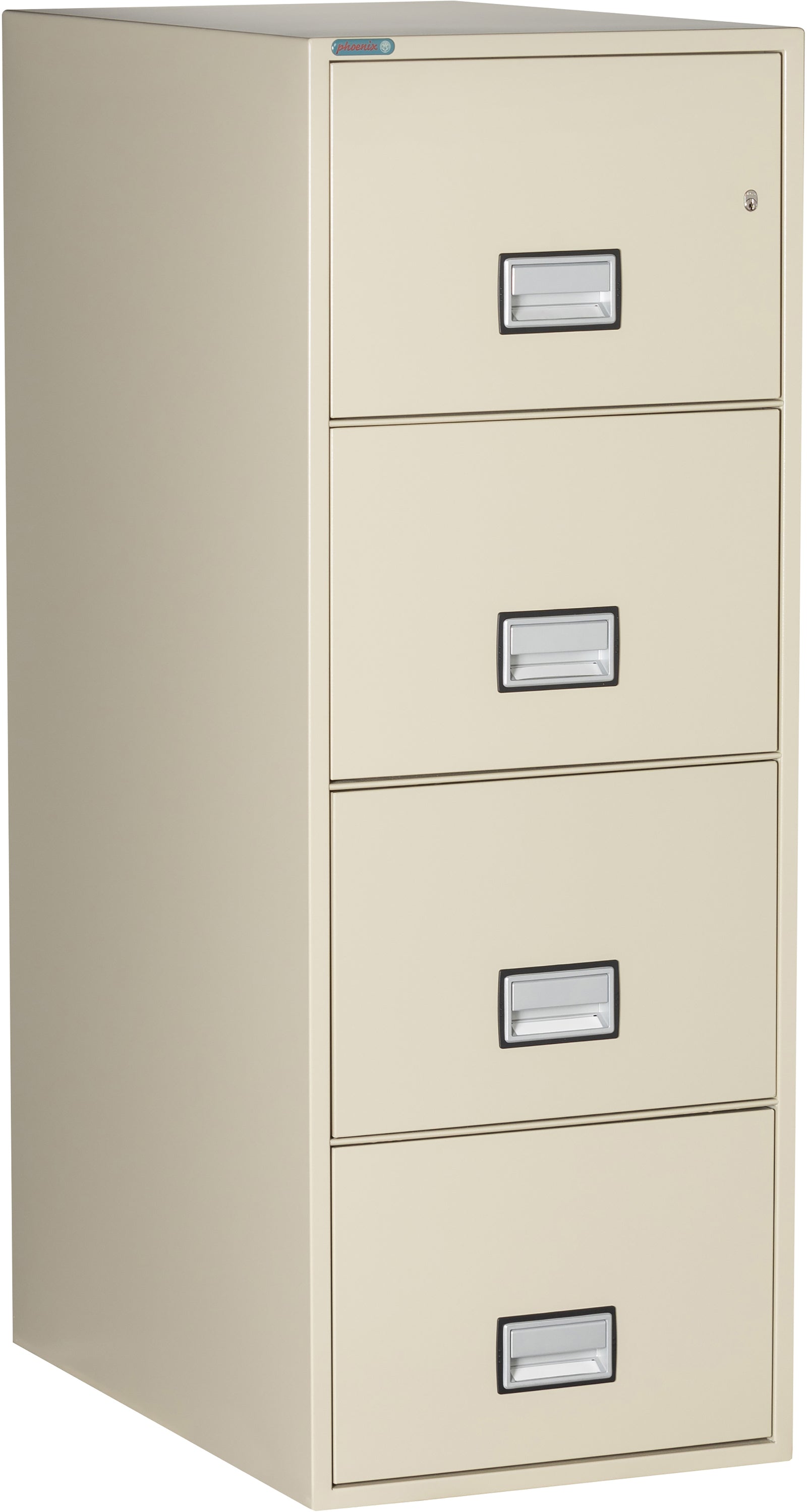 Phoenix Safe LGL4W31 31" 4 Drawer Legal Size Fire File Cabinet Putty