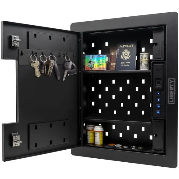 Liberty HDW-100X-R Wall Safe Black Door Open