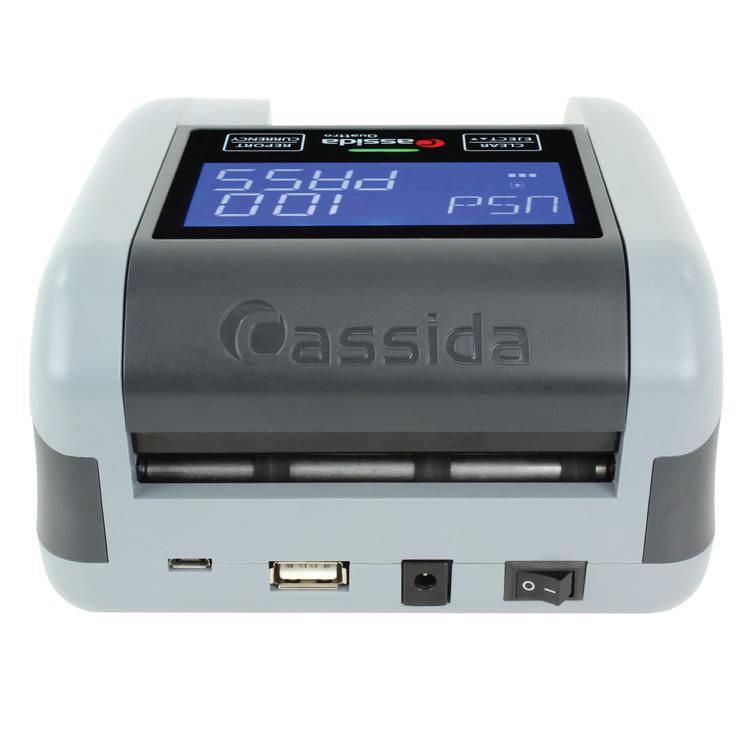 Cassida Quattro All-Orientation Automatic Counterfeit Detector with Rechargeable Battery Front