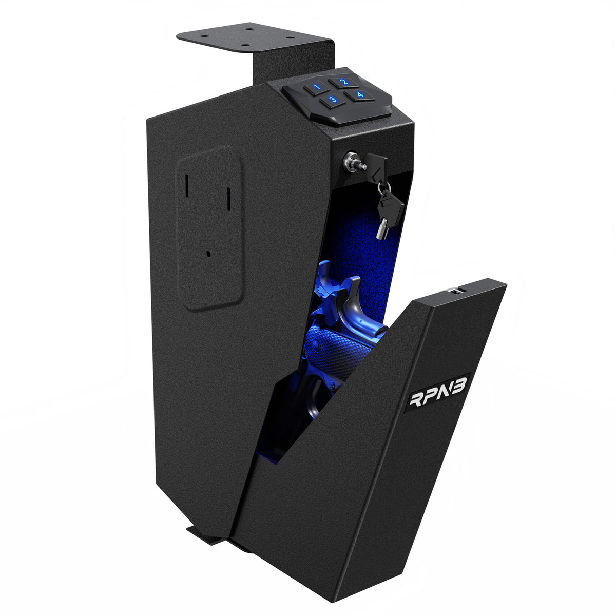 RPNB RP311E Digital Keypad Handgun Safe with Quick Access Drop Down Lid