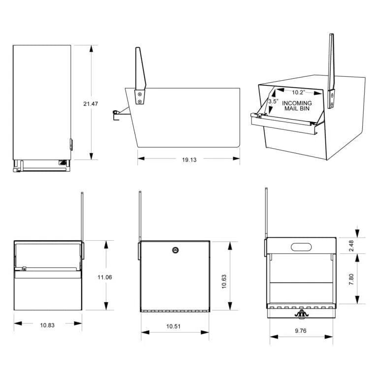 Mail Boss Mail Manager Street Safe - Latitude (Front &amp; Rear Locking) Specs