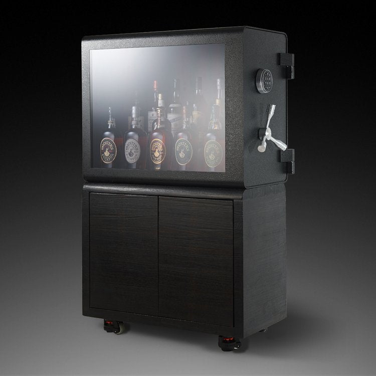 The Whiskey Vault Original Burnt Teak Cabinet