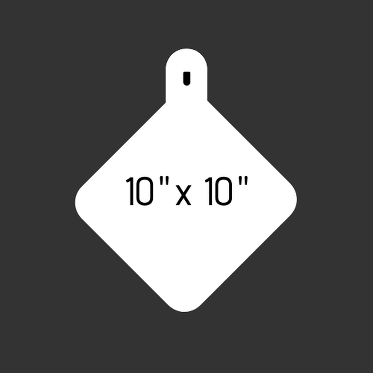 JC Steel Targets 10" Diamond 3/8" Slotted Hook AR500 Steel Target 10D-38-SH