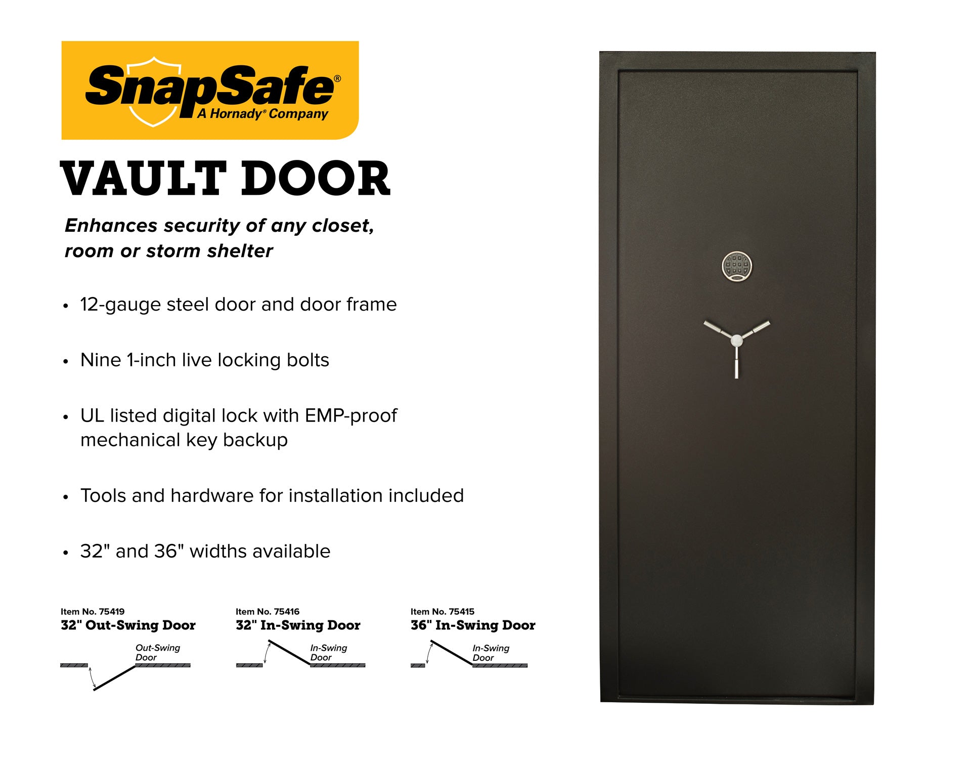 SnapSafe 75416 Vault Room Door 32