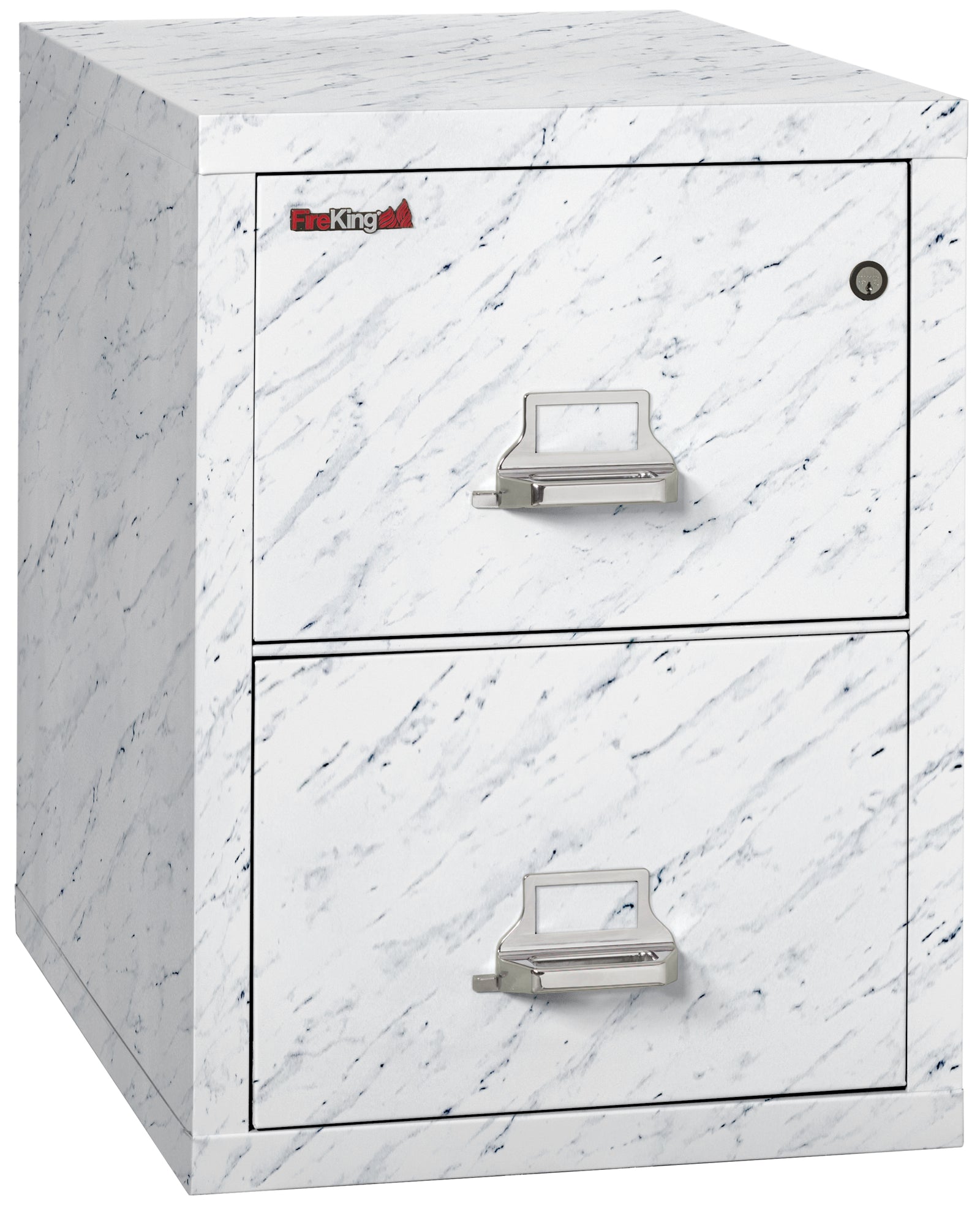 FireKing 2-2125-C Premium Designer Two Drawer Legal 25" D Fire File Cabinet Calcutta Marble