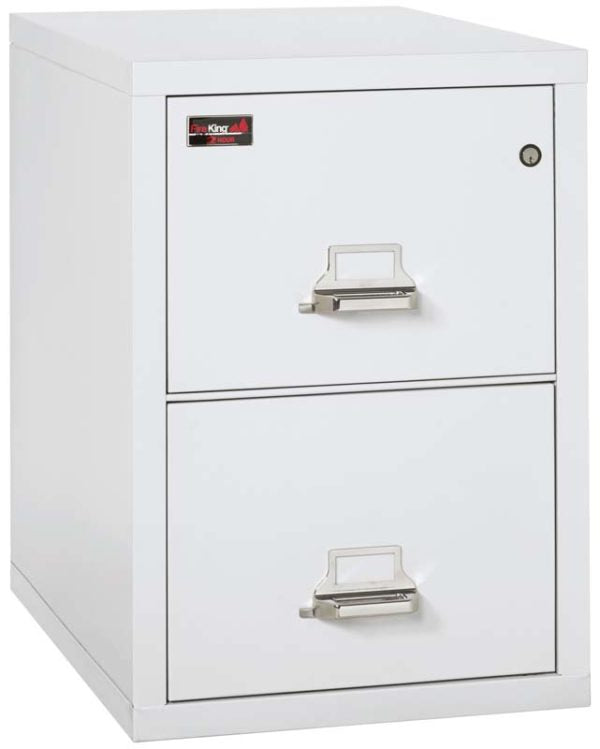 FireKing 2-2130-2 Two-Hour Two Drawer Vertical Legal Fire File Cabinet Arctic White