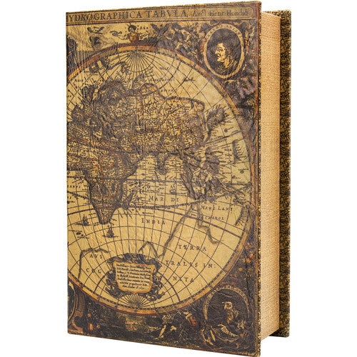 Barska CB12480 Antique Map Book Lock Box with Key Lock