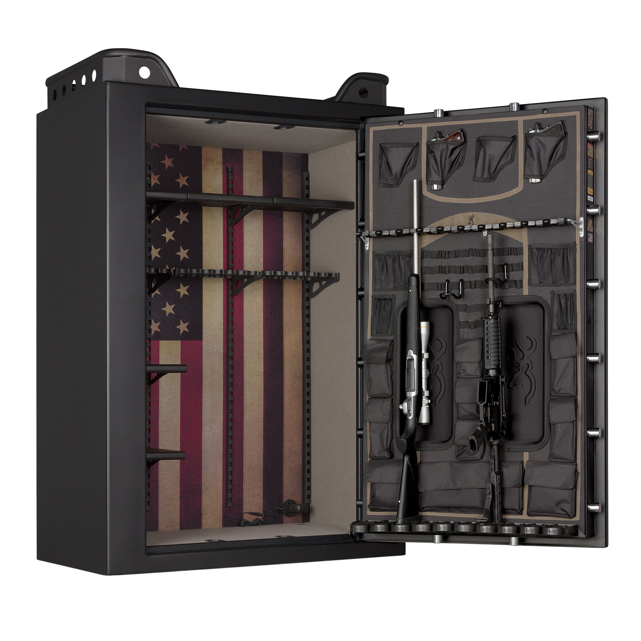 Browning US49 FLAG Stars Stripes Gun Safe 2024 Model Safe And   Browning US49 Flag Stars Stripes Gun Safe Door Open 265198ac 2593 4833 Ba91 6b66ccddf515 5000x 