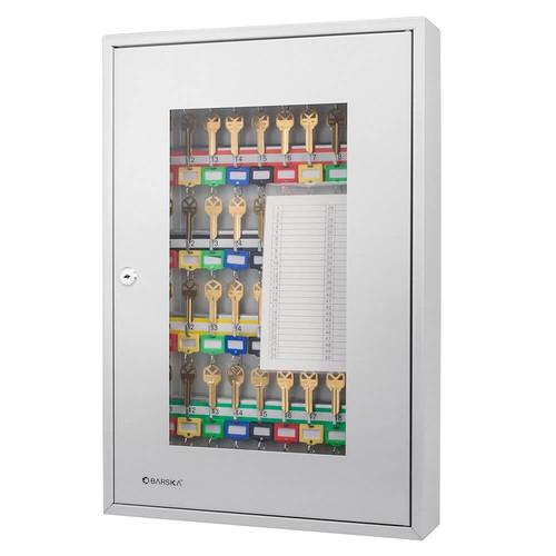 Key Cabinets - Barska CB12950 50 Position Key Cabinet Gray With Glass Door