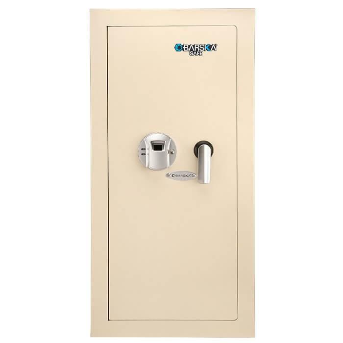 Wall Safes - Barska AX12880 Biometric Wall Safe White Left Hand Swing